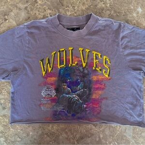 Darc Sport Purple Wolves Crop Top